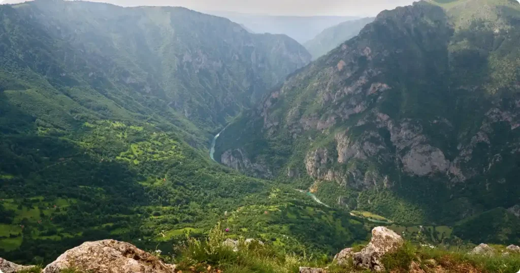 Tara River Canyon seen from Čurevac viewpoint in Durmitor National Park Montenegro