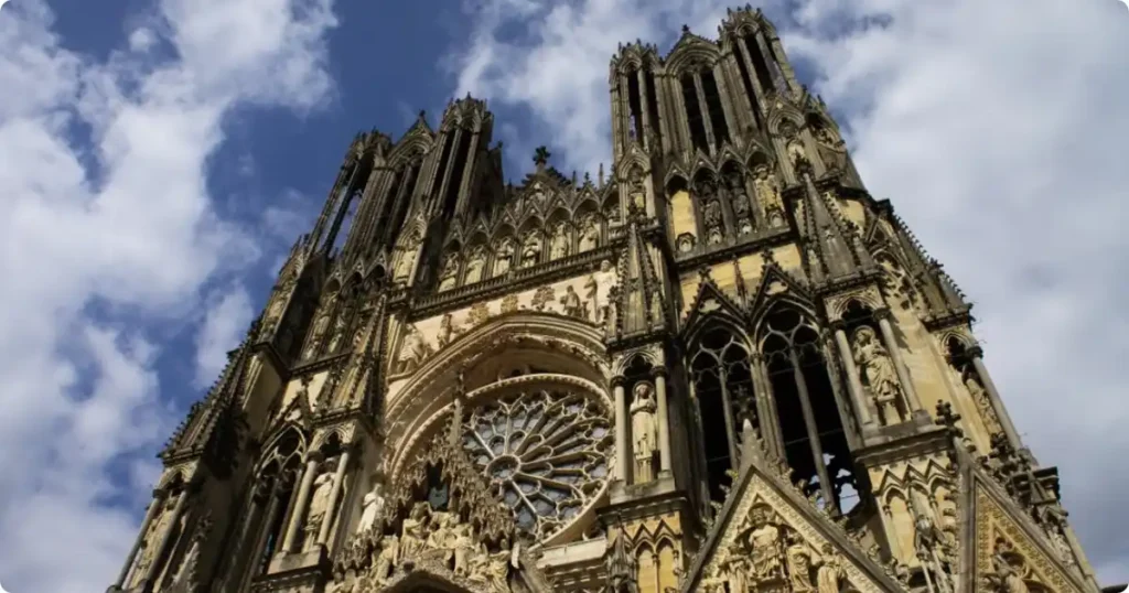 Notre-Dame de Reims cathedral Gothic architecture in the Champagne region of France